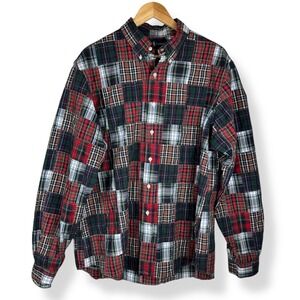 Ralph Lauren Patchwork Plaid Shirt Mens Size XL Preppy Old Money  Heritage
